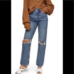 Topshop Ripped Dad Jeans
